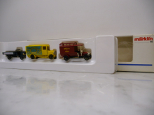 Märklin H0 1889 truck vintage car set 3 pieces full metal