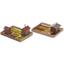 Faller 180494 H0 2 Schrebergärten mit Schuppen 104 Teile 105x74x36mm (2x)