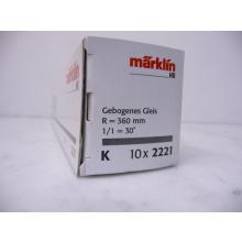 Märklin 2221 H0 Gebogenes K-Gleis 30 Grad neuwertig