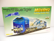 Mehano T166 H0 Diesellok Bombardier BLUE TIGER 250 001-5 DC analog mit DSS silber/blau