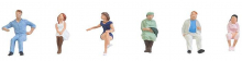 Faller H0 150921 Sitzende Personen 6 Miniaturfiguren