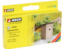 Noch N 14636 Klohäuschen 2 Stück 1,1 x 1,5 cm hoch