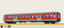 Brawa 46657 H0 Nahverkehrswagen Bnr 451.4 der DB AG rot Epoche VI mit LED - NEU