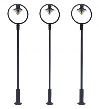 Faller H0 180105 LED-Parklaternen, Kugel-Hängeleuchte 3 Stück