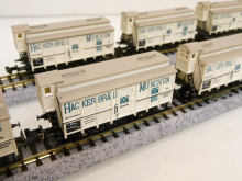 Minitrix 13417 N Wärmeschutzwagen / Bierwagen G 10 Hackerbräu München Ep. I - 10 Stück