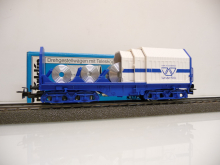 Märklin 4688 H0 Teleskophaubenwagen Shis 708 weiß/blau Svenskt Stal Ep. V TOP in OVP