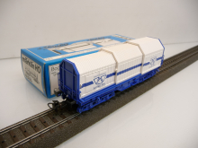 Märklin 4688 H0 Teleskophaubenwagen Shis 708 weiß/blau Svenskt Stal Ep. V TOP in OVP