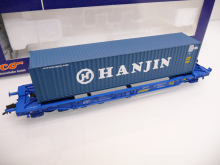 Roco 66706 H0 Taschenwagen mit HANJIN 40ft Container der RENFE  TOP in OVP
