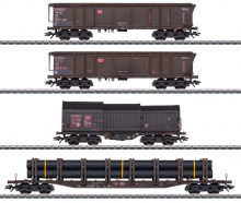 Märklin 46915 H0 Güterwagen-Set DB AG 4-teilig teilweise mit Beladung / gealtert
