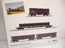 Märklin 46915 H0 Güterwagen-Set DB AG 4-teilig teilweise mit Beladung / gealtert