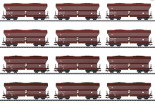 Märklin 46670 H0 Selbstentladewagen-Set 12-teilig Falns 182 mit Beladung