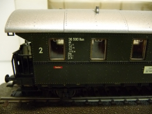 Märklin 4313 H0 Personenwagen Donnerbüchse der DB 1+2 Kl. Ep. III grün TOP in OVP