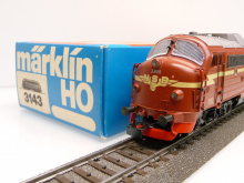 Märklin 3143 H0 Diesellok Typ Di3 NSB Epoche IV Vollmetall rotbraun 3L~ AC analog TOP in OVP WIE NEU !!