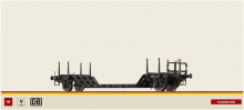 Brawa 50802 H0 Tiefladewagen Uikk631 der DB AG Epoche V schwarz