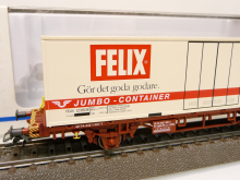Märklin 47721 H0 Containertragwagen Lgjns FELIX braun der SJ TOP in OVP