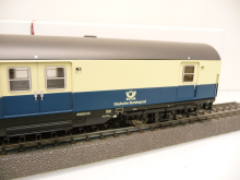 Sachsenmodelle 1592 H0 Bahnpostwagen Post-mr-a ozeanblau/beige der DB Epoche IV - TOP in OVP
