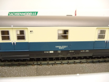 Sachsenmodelle 1592 H0 Bahnpostwagen Post-mr-a ozeanblau/beige der DB Epoche IV - TOP in OVP