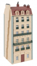 Faller 130712 H0 Stadthaus 6 Stöckig 105x111x268mm