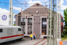 Faller 120079 H0 E-Lokschuppen 2-ständig 404 x 195 x 130 mm, 79 mm ab Epoche IV