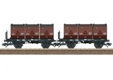 TRIX 24177 H0 Kokskübeltragwagen-Set 3 Kübel DB braun TOP  2L=