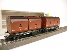 Trix 24175 H0 Kokskübeltragwagen-Set der DB braun Epoche IV TOP in OVP