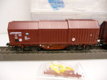 Roco 76041 H0 Teleskophaubenwagen-Set 2-teilig der DB braun Ep IV + V  2L= in OVP