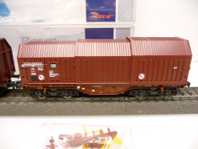 Roco 76041 H0 Teleskophaubenwagen-Set 2-teilig der DB braun Ep IV + V  2L= in OVP