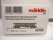Märklin 42104 H0 Reisezugwagen BCCi 2452 K.W.St.E. grüngrau Ep. I OVP