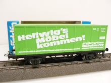 Märklin 4481 H0 Containerwagen Hellwig´s Möbel kommen! grün Werbemodell TOP in OVP