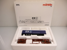 Märklin 47443 H0 Taschenwagen mit Sattelanhänger Kühne & Nagel wie NEU !!