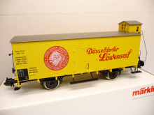 Märklin 85421 Spur 1 Güterwagen G10 mit Bremserhaus Düsseldorfer Löwensenf DR Ep. II TOP in OVP