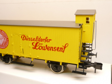 Märklin 85421 Spur 1 Güterwagen G10 mit Bremserhaus Düsseldorfer Löwensenf DR Ep. II TOP in OVP