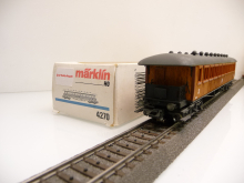 Märklin 4270 H0 Personenwagen aus Echtholz 3. Klasse der SJ braun Epoche II TOP in OVP