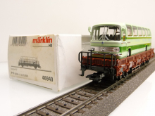Märklin 46940 H0 Rungenwagen Kbs 443 beladen mit Mercedes Reisebus DB Ep. IV TOP in OVP