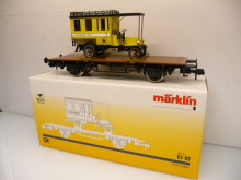 Märklin 5842 Spur 1 Flachwagen beladen mit Büssing Kaiserliche Post TOP in OVP