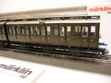 Märklin 4307 H0 Doppel-Abteilwagen B3 der DRG dunkelgrün Epoche II TOP in OVP