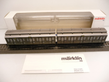 Märklin 4307 H0 Doppel-Abteilwagen B3 der DRG dunkelgrün Epoche II TOP in OVP