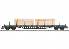 Märklin 47151 H0 Rungenwagen Rs 684 beladen mit Schnittholz / Echtholz