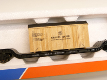Roco 47740 H0 Tiefladewagen SSt 51 mit Überseekiste KRAUSS-MAFFEI der DB Ep. III TOP in OVP