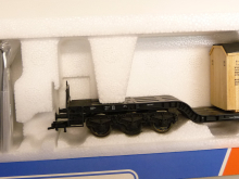 Roco 47740 H0 Tiefladewagen SSt 51 mit Überseekiste KRAUSS-MAFFEI der DB Ep. III TOP in OVP