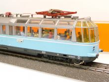 Roco 43930 H0 DC Triebwagen Gläserner Zug BR 491 der DB hellblau Epoche IV TOP in OVP