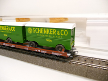 Liliput 200 04 H0 Rollende Landstrasse mit Wiking Schenker DB Epoche IV 2L= TOP in OVP