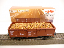 Märklin 4430 H0 6 Stück Hochbordwagen der DB braun Epoche IV beladen mit Rüben