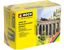 Noch 58664 H0 Bruchstein-Viadukt gebogen aus Struktur-Hartschaum