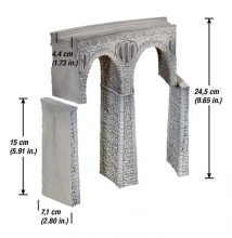 Noch 58664 H0 Bruchstein-Viadukt gebogen aus Struktur-Hartschaum