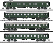 Minitrix 15015 N Eilzug-Wagenset der DB 4-teilig grün Epoche III MHI TOP in OVP