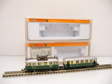 Arnold 2963 + 2973 Spur N Elektrotriebwagen ET 184 mit Beiwagen der DRG Epoche II TOP in OVP