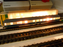 Minitrix 3117 N Schnellzugwagen BDüm der DB Beige/Blau Epoche IV mit Innenbeleuchtung TOP in OVP