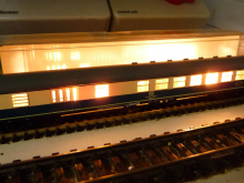 Minitrix 3117 N Schnellzugwagen BDüm der DB Beige/Blau Epoche IV mit Innenbeleuchtung TOP in OVP