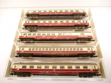 Fleischmann N 1:160 5-teiliger IC-Zug der DB beige/rot Epoche IV Eurofima TOP mit Licht